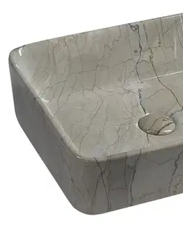 Umývadlá SAPHO - DALMA keramické umývadlo na dosku, 48x38cm, grigio 513
