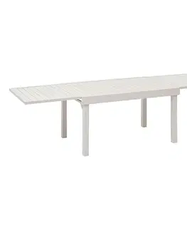 Stolčeky DEOKORK Hliníkový stôl VALENCIA 135/270x90 cm (ivory)