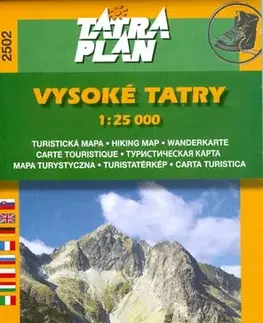 Turistika, skaly TM 2502 Vysoké Tatry 1:25 000 - slov.