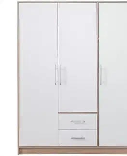 Šatníkové skrine Skriňa Smart SR2 150 cm dub sonoma/biela
