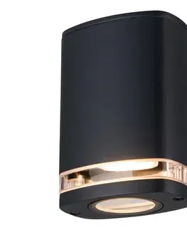 Svietidlá  38884 - Vonkajšie nástenné svietidlo ZEVI 1xGU10/10W/230V IP54 čierna 38884