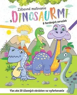 Nalepovačky, vystrihovačky, skladačky Zábavné maľovanie s dinosaurmi
