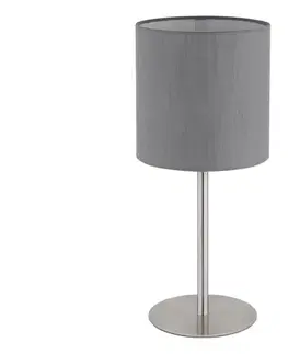Lampy Globo 21440G - Stolová lampa BENSON 1xE27/40W/230V sivá 21440G