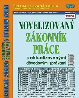 Zákony, zbierky zákonov Novelizovaný Zákoník Práce 14/2023