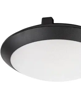 Svietidlá Rabalux 77234 - Vonkajšie stropné svietidlo WELRO 1xE27/9W/230V IP65 Ø 30 cm čierna 77234
