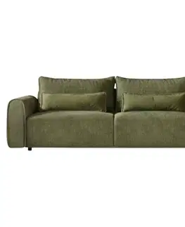 Pohovky KONDELA Kiro Big Sofa rozkladacia pohovka s úložným priestorom zelená