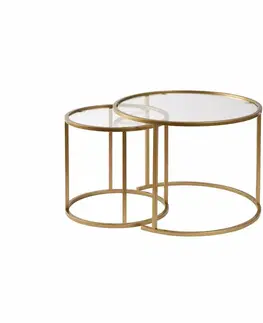 Konferenčné stolíky Súprava konferenčných stolíkov Aurum Gold 60 cm, 2 ks