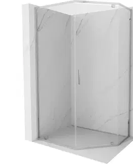 Sprchovacie kúty MEXEN - Exo sprchovací kút päťboký krídlový 90 x 80, transparent, chróm 812-090-080-01-00