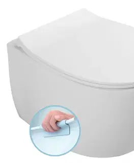 Záchody ISVEA - SENTIMENTI závesná WC misa, Rimless, 36x51cm, biela 10AR02014