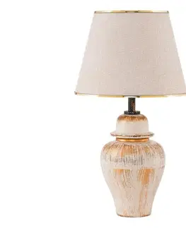 Lampy  Stolná lampa RAMZES 1xE27/40W/230V krémová/zlatá 687HMY2118