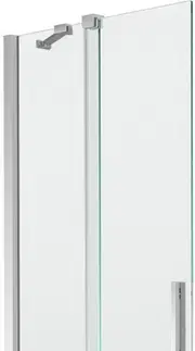 Sprchové dvere MEXEN/S - Velar Dvojkrídlová posuvná vaňová zástena 70 x 150, transparent, chróm 896-070-000-01-01