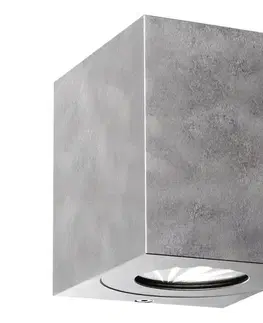 Svietidlá Nordlux - LED Vonkajšie nástenné svietidlo CANTO 2xLED/6W/230V IP44 strieborné 49711031