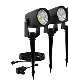 Záhradné lampy Philips -SADA 3x LED Vonkajšie svietidlo GARDENLINK REUEL LED/1,5W/230V 2700K IP44 8720169386976