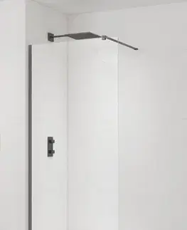 Sprchové dvere Sprchová zástena Walk-in 140 cm SAT vo farbe profilu PVD Gun metal SATBWI140PRGM SATBWI140PRGM