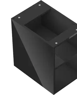 Kúpeľňový nábytok MEXEN - Box-A otvorená skrinka s policou 30, čierna lesk 91AX2-0300-470-0-70