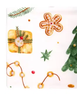 Dekoračné obliečky Obliečka na vankúš Christmas 40x40 cm biela