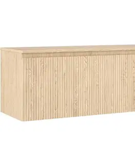 Kúpeľňový nábytok MEXEN/S - Rivel kúpeľňová skrinka pod umývadlo 120 cm s doskou, 1 šuplík, reliéf, dub 91A20-12047-1-BFC81