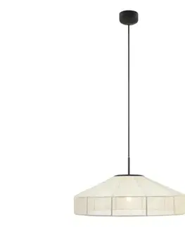 Svietidlá Markslöjd 108955 - Závesné svietidlo na lanku ALIA 1xE27/60W/230V priemer 57 cm krémová/čierna 108955
