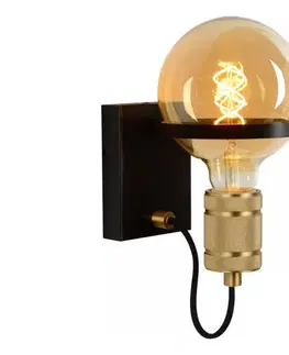 Svietidlá Lucide 30271/01/30 - Nástenná lampa OTTELIEN 1xE27/60W/230V čierna 30271/01/30