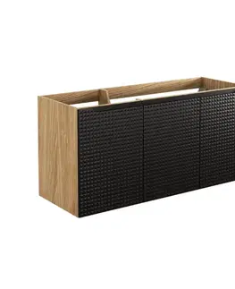Skrinky do kúpeľne ArtCom Skrinka pod umývadlo LUXOR Black 82-120-3D | 120 cm s dvierkami