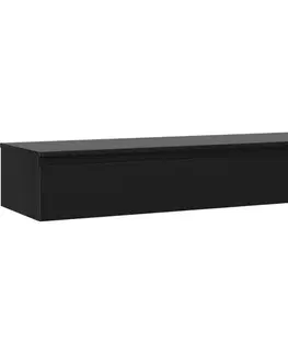 Kúpeľňový nábytok MEXEN/S - Orio kúpeľňová skrinka pod umývadlo 140 cm s doskou, 1 šuplík, čierna mat 91A10-14023-1-BFC71