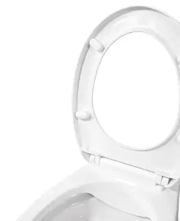 Doplnky do kúpeľne Mereo WC kombi, RIMLESS, spodný odpad s armatúrou VSD98