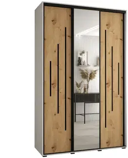 Šatníkové skrine Skriňa 45 Canaris 13 180 biela/artisan/čierna