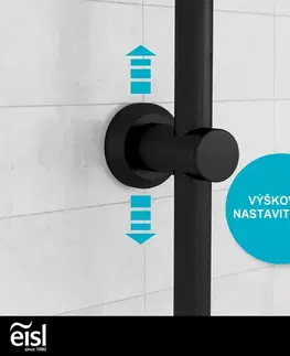 Kúpeľňové batérie Eisl Eisl - Sprchový set bez batérie EASY ENERGY, čierna DX12004BL DX12004BL