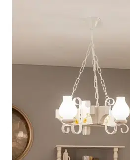 Svietidlá BRILAGI - Luster na reťazi QUEEN 3xE14/40W/230V buk/krémová EX-01073