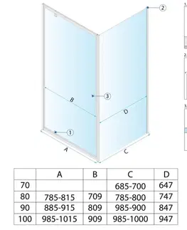 Sprchovacie kúty REA/S - Sprchovací kút Primo Swing 90x100 Chrome KPL-K5356