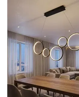 Svietidlá BRILAGI - LED závesný luster ECHO na lankách LED/60W/230V 4000K 100 cm čierny BRMDX1343