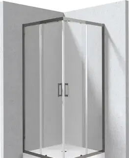 Sprchovacie kúty DEANTE - Funkia Evo štvorcový kút s vaničkou, 80x80 cm KYCZD088P