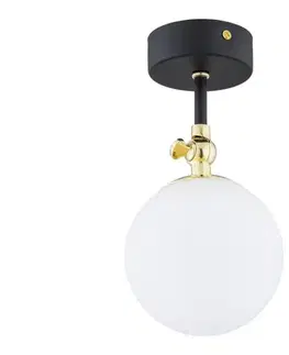Svietidlá Argon 4003 - Kúpeľňový prisadený luster LATINA 1xE14/7W/230V IP44 čierna/mosadz 4003