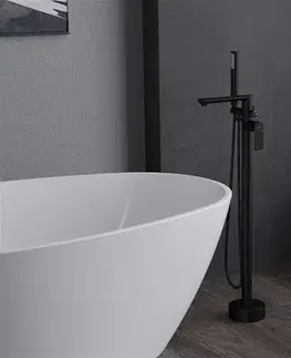 Kúpeľňové batérie MEXEN - Leda volněstojící vaňová baterie čierna 75633-70