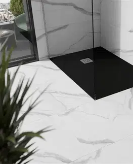 Vane MEXEN - Stone+ sprchová vanička obdĺžniková 100x70, čierna 44707010