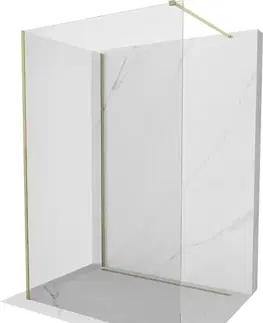 Sprchové dvere MEXEN/S - Kioto Sprchová zástena WALK-IN 110 x 110, transparent, zlatá 800-110-212-50-00-110