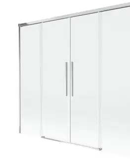 Sprchové dvere MEXEN/S - Rox vaňová zástena 2-krídlová posuvná 190 x 150, transparent, chróm 8C9-190-002-01-00