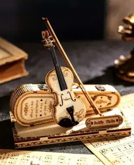 3D puzzle 3D Creative Drevené 3D puzzle Husle