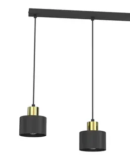 Svietidlá  Luster na lanku PARKLA 3xE27/15W/230V čierny 8783A