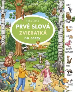 Leporelá, krabičky, puzzle knihy Na cesty – Veľká knižka ZVIERATKÁ – PRVÉ SLOVÁ - Max Walther