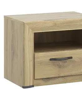 Nočné stolíky KONDELA Safari 1S nočný stolík dub navarra
