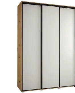 Šatníkové skrine Skriňa 45 Canaris 1 200 artisan/biela/čierna