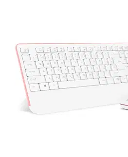 Klávesnice a myši CONNECT IT CKM-7801-CS - Bezdrôtová klávesnica a myš 1200 DPI biela/ružová CKM-7801-CS