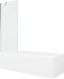 Sprchové dvere MEXEN/S - Vega obdĺžniková vaňa 180 x 80 cm s panelom + vaňová zástena 70, transparent, chróm 550118080X9507000001