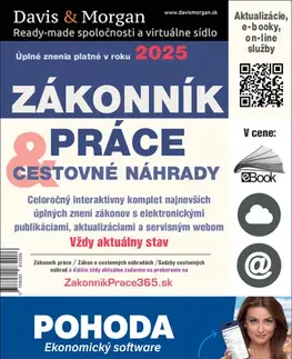 Zákony, zbierky zákonov Zákonník práce a Cestovné náhrady 2025