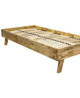 Postele Posteľ 90x200 z mangového dreva bez čela
