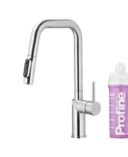 Kuchynské drezy KFA KFA - Batéria drezová DUERO PURE STYLE výsuvná s filtráciou nerez 6623-315-22
