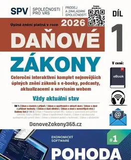 Dane, účtovníctvo Daňové zákony 2026 (Díl 1.)