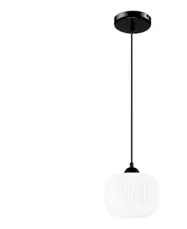 Svietidlá  Luster na lanku HARMA 1xE27/15W/230V pr. 20 cm biela/čierna LM - 1.257 / B
