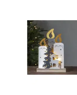 Vianočné dekorácie Eglo 411289 - LED Vianočná dekorácia FAUNA 10xLED/0,03W/2xAA 270-79